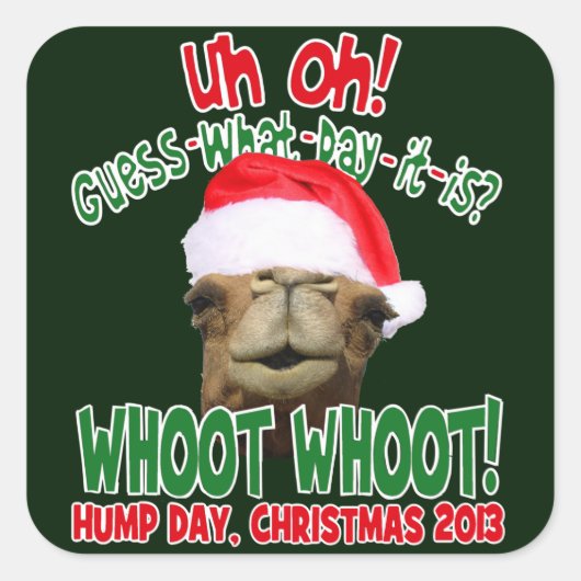 Hump Day Camel Kerst 2013 Stickers (Voorkant)