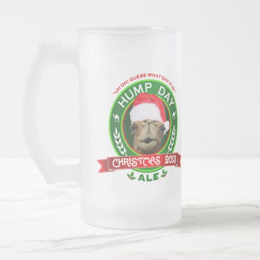 Hump Day Camel Kerstmis Etiket Bevroren Mok (Links)