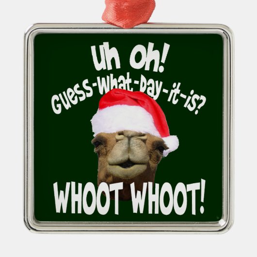 Hump Day Camel Kerstmis Metalen Ornament (Voorkant)