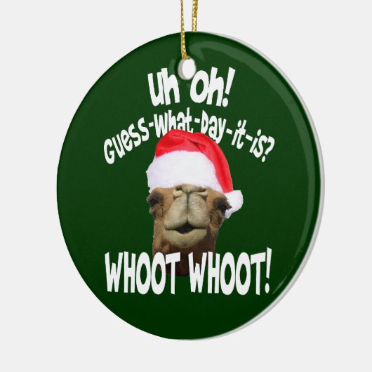 Hump Day Camel kerstversiering Keramisch Ornament (Links)