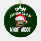 Hump Day Camel kerstversiering Keramisch Ornament (Achterkant)