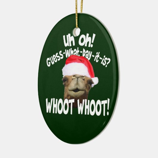 Hump Day Camel kerstversiering Keramisch Ornament (Links)