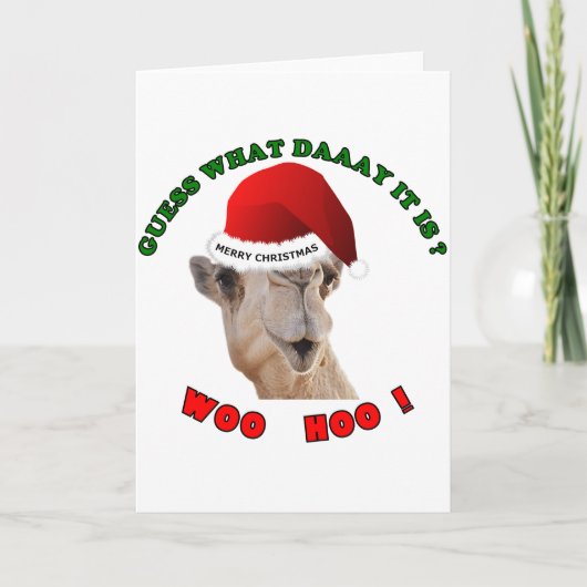 hump day camel merry christmas feestdagen kaart (Voorkant)