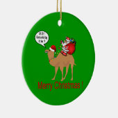 Hump Day Camel met Santa Claus Keramisch Ornament (Rechts)
