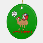 Hump Day Camel met Santa Claus Keramisch Ornament (Links)