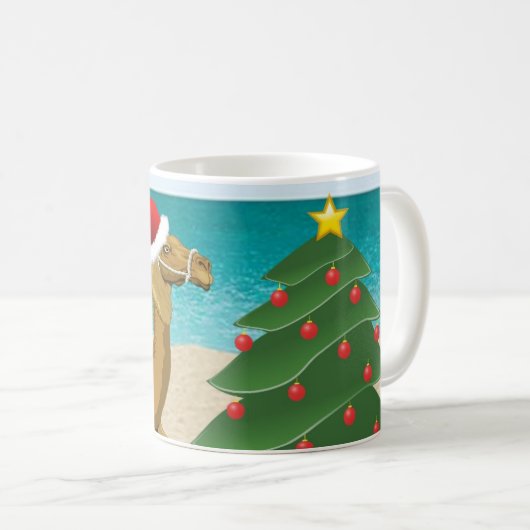 Hump Day Camel met Santa Hat Mok (Voorkant rechts)