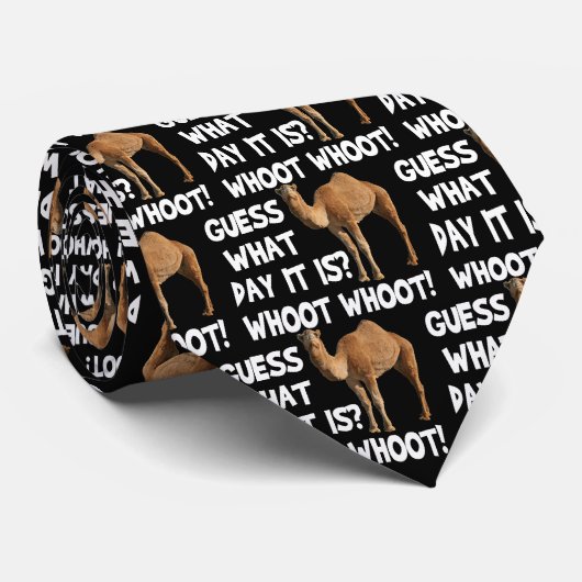 Hump Day Camel Necktie Stropdas (Opgerold)