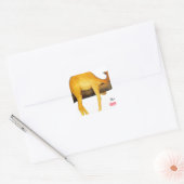 Hump Day Camel ... Overbloed Vierkante Sticker (Envelop)
