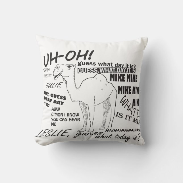 Hump Day Camel Pillow Kussen (Voorkant)