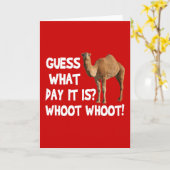 Hump Day Camel Raad eens op welke dag het een kaar Kaart (Gele Bloem)