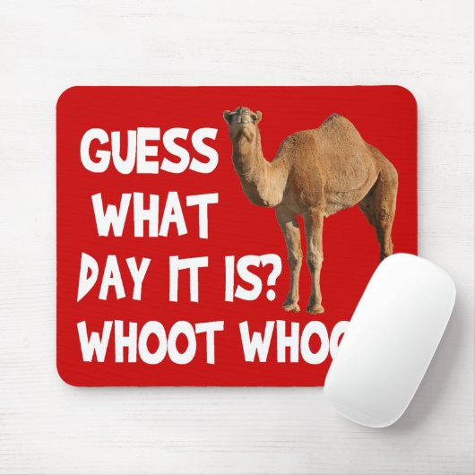 Hump Day Camel raad eens op welke dag het is Muismat (Met muis)