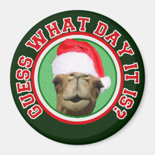 Hump Day Camel raad eens op welke dag het Kerstmis Magneet