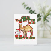 Hump Day Camel Santa Christmas T-shirt NJ.png Feestdagenkaart (Staand voorkant)