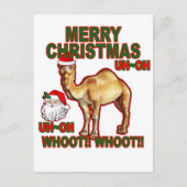 Hump Day Camel Santa Christmas T-shirt NM.png Feestdagenkaart (Voorkant)