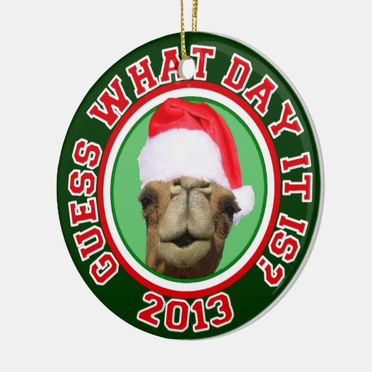 Hump Day Camel Santa Kerstmis 2013 Keramisch Ornament (Links)