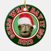 Hump Day Camel Santa Kerstmis 2013 Keramisch Ornament (Achterkant)
