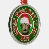 Hump Day Camel Santa Kerstmis 2013 Metalen Ornament (Rechts)