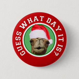 Hump Day Camel Santa Kerstmis Button