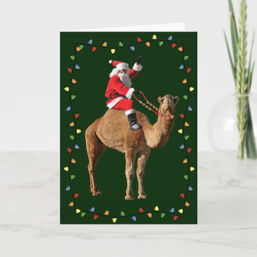 Hump Day Camel & Santa Merry Christmas Kaart (Voorkant)