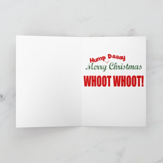 Hump Day Camel & Santa Vrolijk Kerstfeest Kaarten (Binnen)