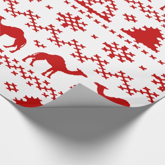 Hump Day Camel Ugly kerstSweater Cadeaupapier (Hoek)