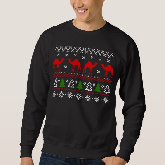 Hump Day Camel Ugly kerstSweatshirt Trui (Voorkant)