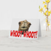 Hump Day Camel Whoot Wenskaart Kaart (Gele Bloem)