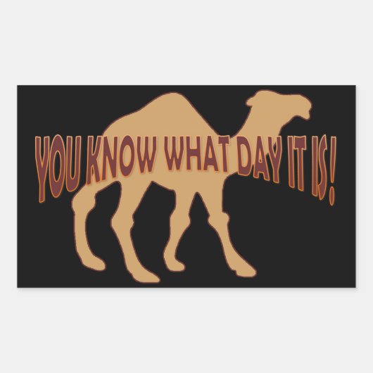 HUMP DAY HUMP DAY CAMEL RECHTHOEKIGE STICKER (Voorkant)