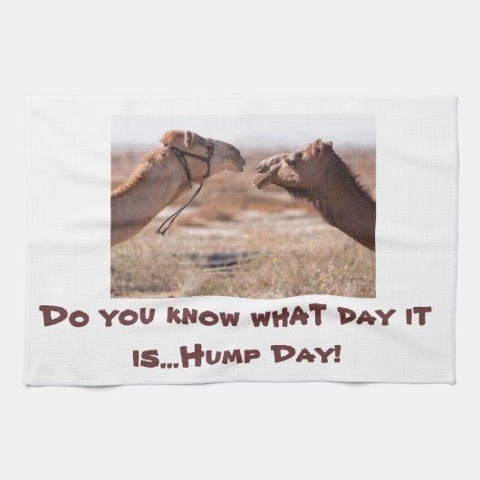 Hump Day-kamels Theedoek (Horizontaal)