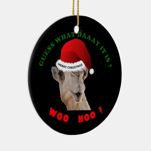 Hump Day kerstversiering CAmel Keramisch Ornament (Rechts)