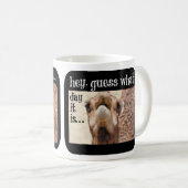 Hump Day Mok, verschillende foto's voor en achter Koffiemok (Voorkant rechts)