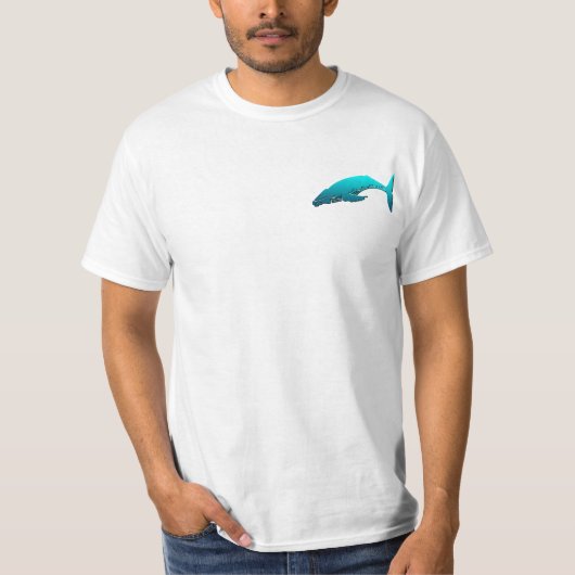 Hump rugwalvis - Blauw T-shirt (Voorkant)