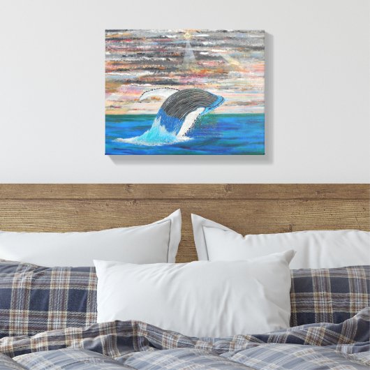 HUMPBACK CANVAS AFDRUK (Insitu (Slaapkamer))