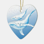 Humpback Family Keramisch Ornament (Links)