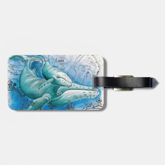 Humpback Family  Map Bagagelabel (Achterkant horizontaal)