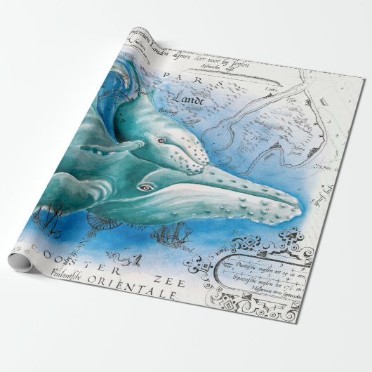 Humpback Family  Map Cadeaupapier (Uitgerold)