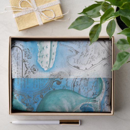 Humpback Family  Map Tissuepapier (Geschenk)