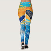 Humpback Sunset Leap Art Leggings (Achterkant)