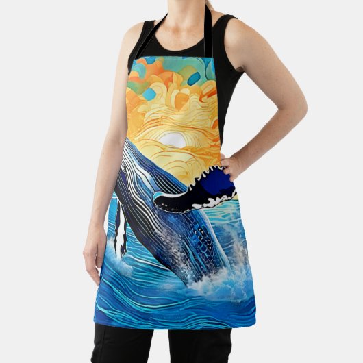 Humpback Sunset Leap Art Schort (Insitu)