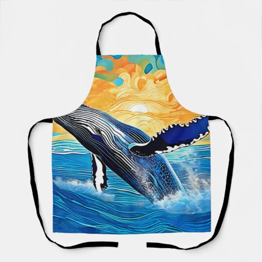 Humpback Sunset Leap Art Schort (Voorkant)