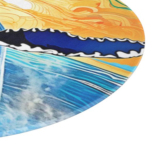 Humpback Sunset Leap Art Snijplank (Hoek)