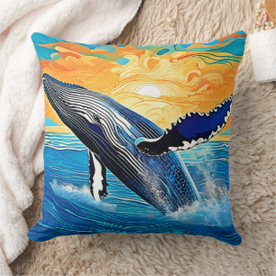 Humpback Sunset Sprong Kunst Kussen