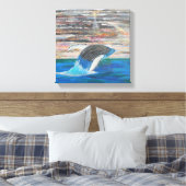 Humpback walvis canvas afdruk (Insitu (Slaapkamer))