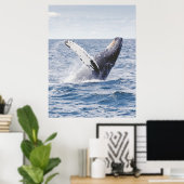Humpback walvis die de verenigde staten schendt poster (Thuiskantoor)