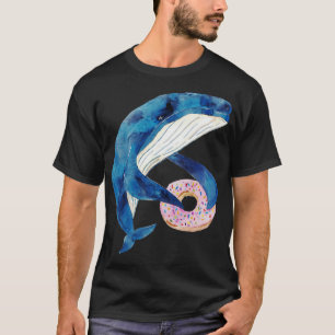 Humpback walvis met waterverf van dopvruchten t-shirt