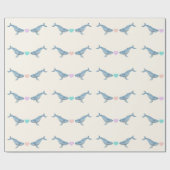 Humpback walvis regenboog harten Cadeaupapier (Vlak)