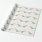 Humpback walvis regenboog harten Cadeaupapier (Uitgerold)