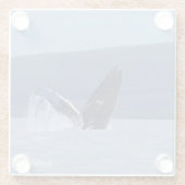 Humpback walviskop longglas onderzetter glazen onderzetter (Achterkant)