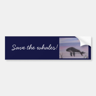 Humpback walvisschilderij bumpersticker
