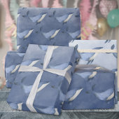 Humpback walvissen onder de diepblauw Zee die P Cadeaupapier